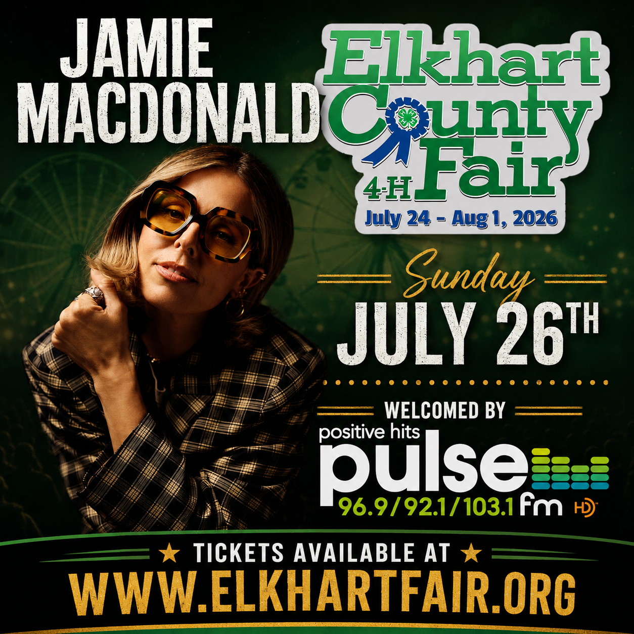 Elkhart County Fair Presents: Jamie MacDonald
